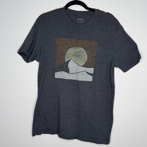 RVCA Vintage Dye Graphic T-Shirt — Men’s Small — Charcoal Gray